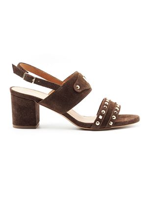 Sandalo in suede marrone VIA ROMA 15 | 4645EBANO